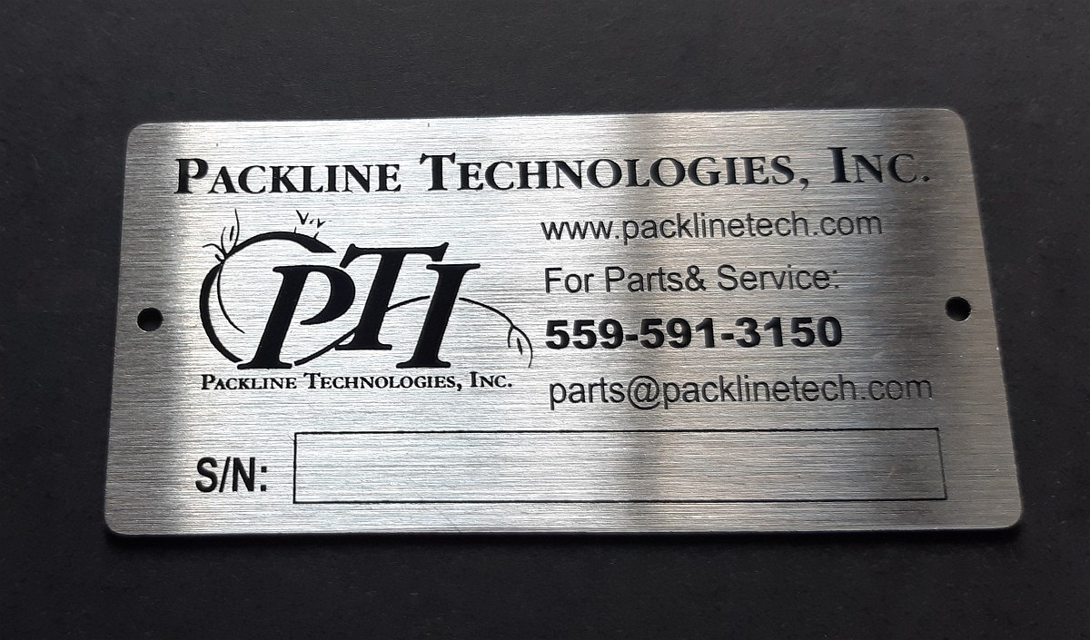 Aluminum etched serial tags brassname