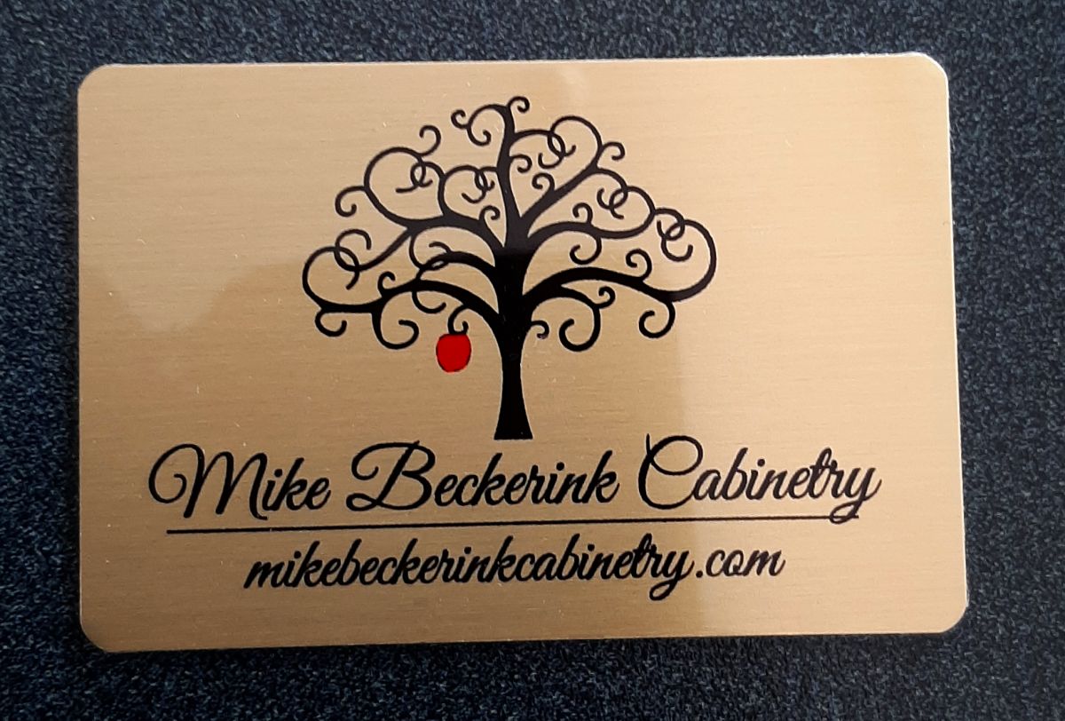 Beckerink brass plated aluminum plates printed brassname