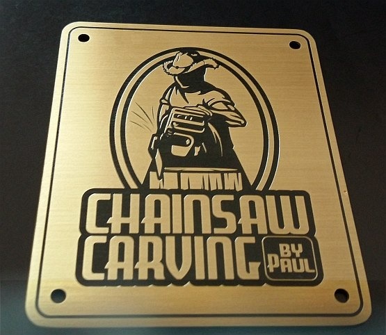 Brass etched Chainsaw 2 brassname