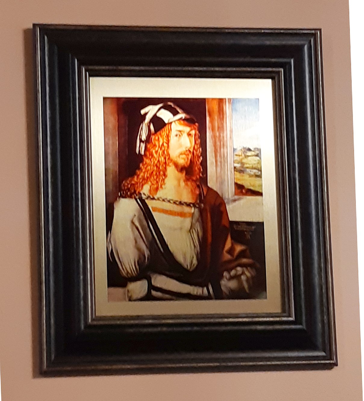 Metal photo Albrecht Durer framed brassname