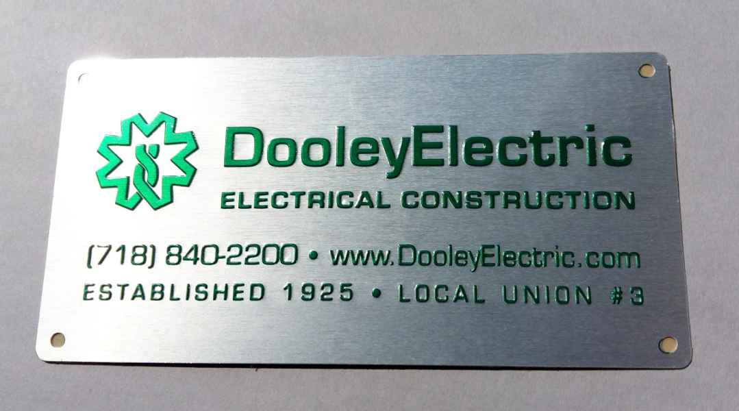 dooley electric embossed mask mold screen printed aluminum nameplates