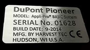 dupont etched aluminum serial tag m 1