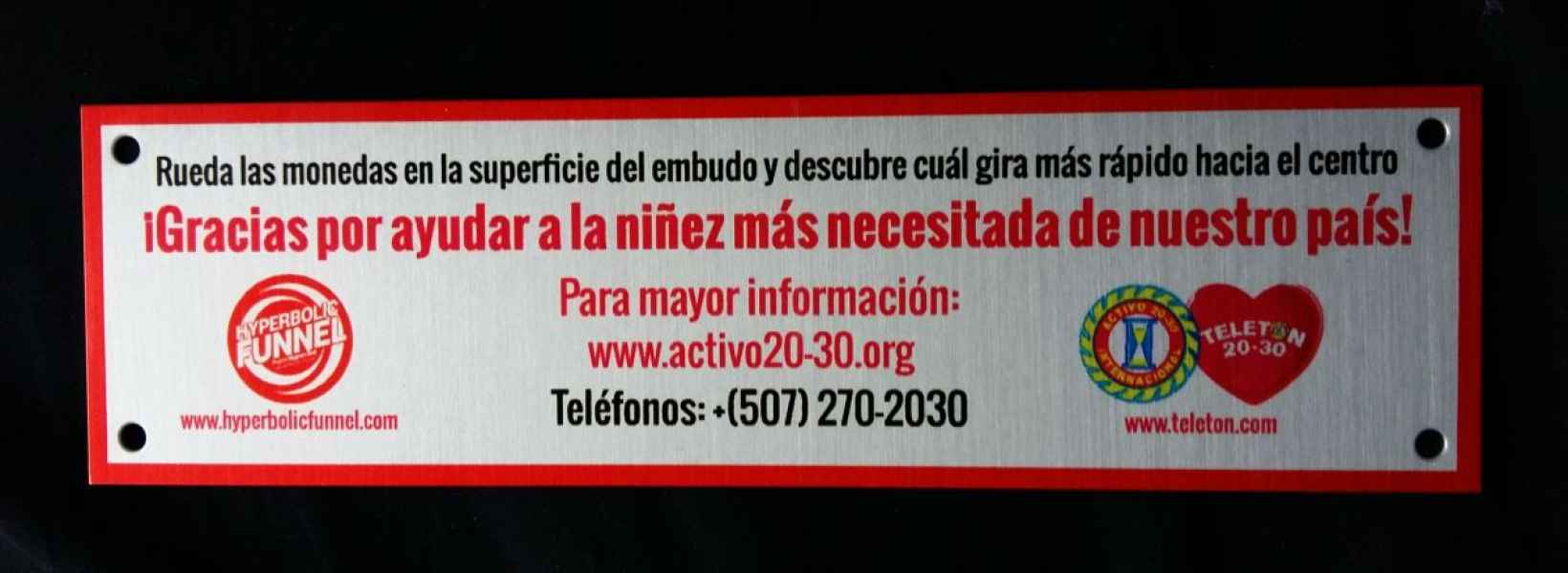 funnel full color metal nameplates