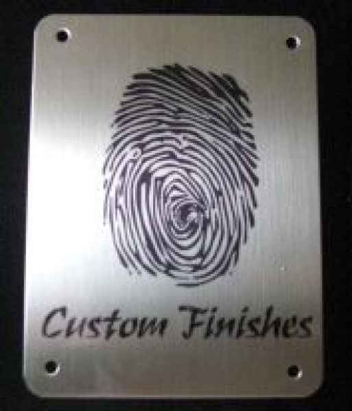 laser im printed nameplate aluminum custom