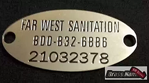 st steel serial numbers engraved etched silver oval m 1