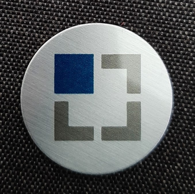 Aluminum circles disks printed color adhesive brassname