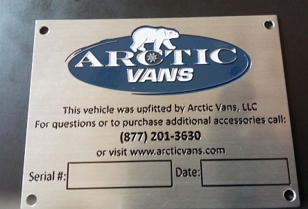 Etched multi color m brassname