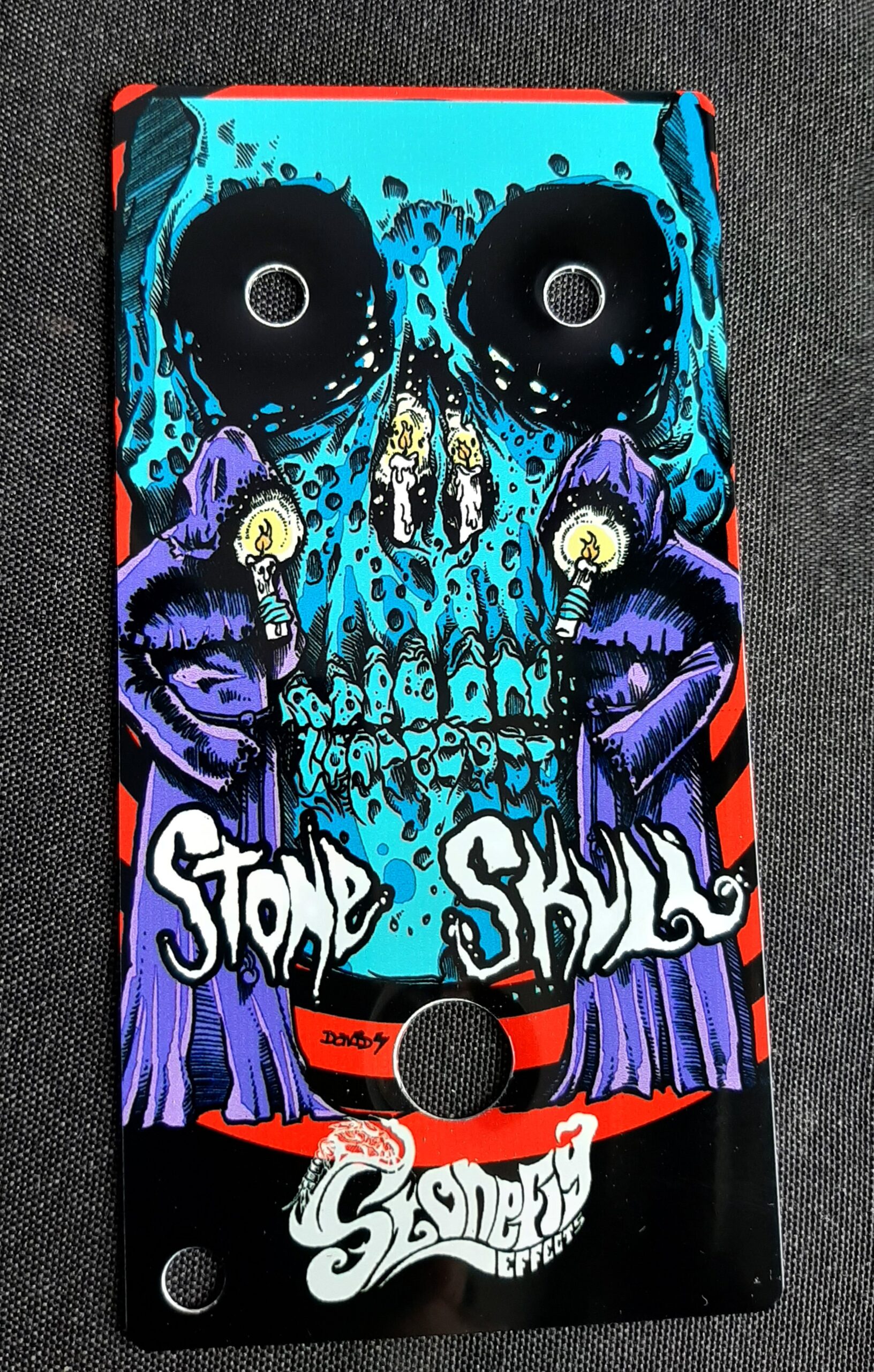 Printed full color guitar fuse plate brassname scaled