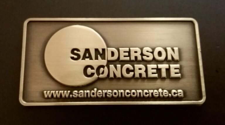 Sanderson embossed antique brass brassname