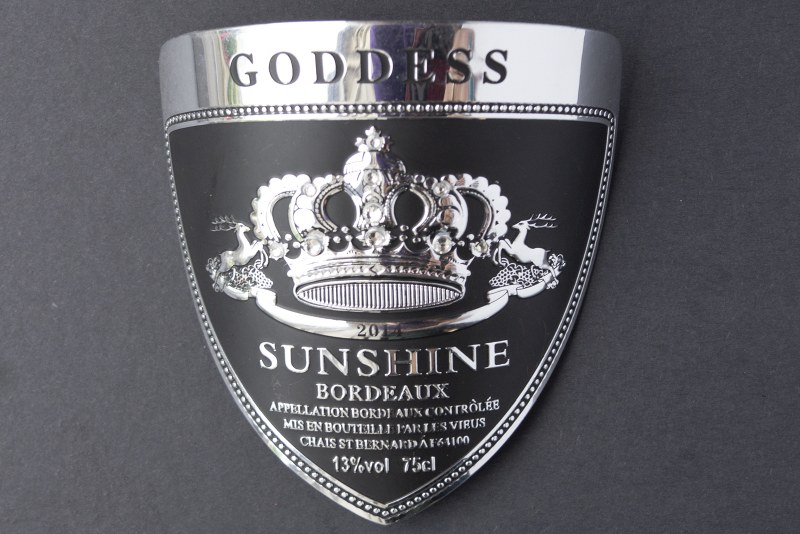 BN wine bottle labels 111 MOQ 3000 brassname