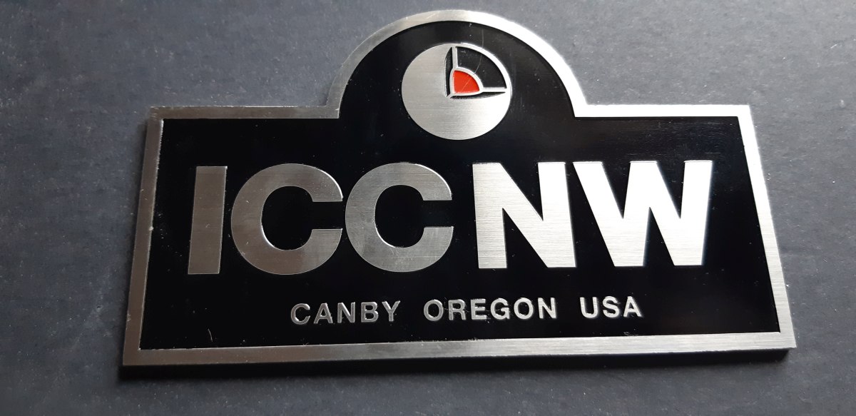ICCNW ID Logo Plate brassname