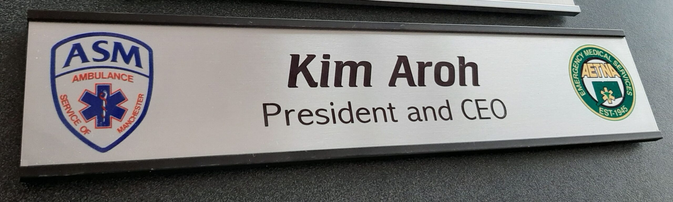 Brassname aluminum Door plate metal 2 Logos