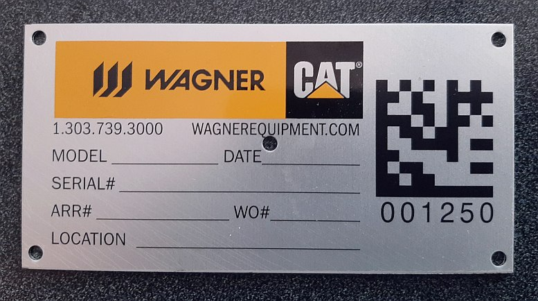Brassname CAT custom anodized aluminum serial tags 2D data matrix barcode serials Copy